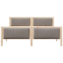vidaXL Ágykeret fejtámlával Barna és taupe 180 x 200 cm Tömör fenyőfa