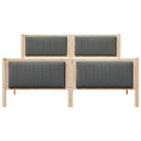 vidaXL Ágykeret barna és sötétszürke 160 x 200 cm Tömör fenyőfa