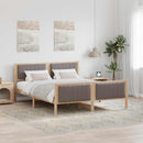 vidaXL Ágykeret fejtámlával Barna és taupe 160 x 200 cm Tömör fenyőfa