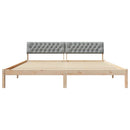 vidaXL Ágykeret Barna és világosszürke 200 x 200 cm Tömör fenyőfa