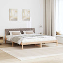vidaXL Ágykeret fejtámlával Barna és taupe 180 x 200 cm Tömör fenyőfa