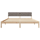 vidaXL Ágykeret fejtámlával Barna és taupe 180 x 200 cm Tömör fenyőfa
