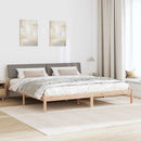 vidaXL Ágykeret fejtámlával Barna és taupe 200 x 200 cm Tömör fenyőfa