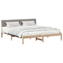 vidaXL Ágykeret fejtámlával Barna és taupe 180 x 200 cm Tömör fenyőfa