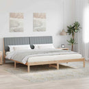 vidaXL Ágykeret fejtámlával Barna 200 x 200 cm Tömör fenyőfa