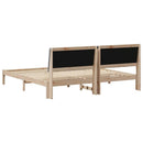 vidaXL Ágykeret fejtámlával Barna 200 x 200 cm Tömör fenyőfa