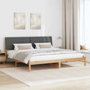 vidaXL Ágykeret fejtámlával Barna 200 x 200 cm Tömör fenyőfa