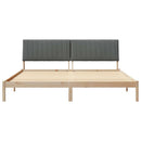 vidaXL Ágykeret fejtámlával Barna 200 x 200 cm Tömör fenyőfa