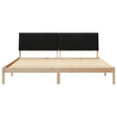 vidaXL Ágykeret fejtámlával Barna 200 x 200 cm Tömör fenyőfa