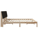 vidaXL Ágykeret fejtámlával Barna 200 x 200 cm Tömör fenyőfa