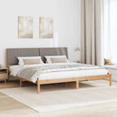 vidaXL Ágykeret fejtámlával Barna 200 x 200 cm Tömör fenyőfa