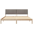 vidaXL Ágykeret fejtámlával Barna 200 x 200 cm Tömör fenyőfa