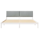 vidaXL Ágykeret fejtámlával Fehér 200 x 200 cm Tömör fenyőfa
