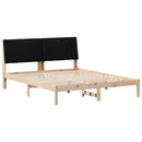 vidaXL Ágykeret fejtámlával Barna 160 x 200 cm Tömör fenyőfa