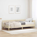 vidaXL Sarok Ágykeret Matraccal 2 db Krém 90 x 190 cm szövet
