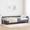 vidaXL Sarok Ágykeret Matraccal 2 db Sötétszürke 80 x 200 cm Bársony