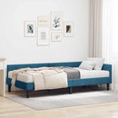 vidaXL Sarok Ágykeret Matraccal 2 db Kék 90 x 190 cm Bársony