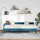 vidaXL Sarok Ágykeret Matraccal 2 db Kék 90 x 190 cm Bársony