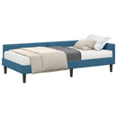vidaXL Sarok Ágykeret Matraccal 2 db Kék 90 x 190 cm Bársony