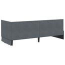 vidaXL Sarok Ágykeret Matraccal fejtámlával 2 pcs Szürke Bársony