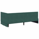 vidaXL Sarok Ágykeret Matraccal 2 db Sötétzöld 100 x 200 cm Bársony