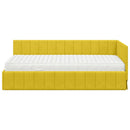 vidaXL Sarok Ágykeret Matraccal fejtámlával 2 pcs Sárga Bársony
