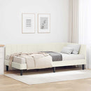 vidaXL Sarok Ágykeret Matraccal 2 db Krém 90 x 200 cm Bársony