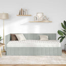 vidaXL Sarok Ágykeret Matraccal 2 db Világosszürke 90 x 190 cm Bársony