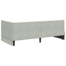 vidaXL Sarok Ágykeret Matraccal 2 db Világosszürke 90 x 190 cm Bársony
