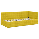 vidaXL Sarok Ágykeret Matraccal fejtámlával 2 pcs Sárga Bársony