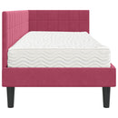 vidaXL Sarok Ágykeret Matraccal fejtámlával 2 pcs Zöld Bársony