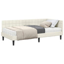 vidaXL Sarok Ágykeret Matraccal fejtámlával Krém 90 x 190 cm Bársony
