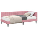 vidaXL Sarok Ágykeret Matraccal 2 db Rózsaszín 90 x 200 cm Bársony
