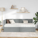 vidaXL Sarok Ágykeret Matraccal 2 db Világosszürke 90 x 190 cm Bársony