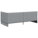 vidaXL Sarok Ágykeret Matraccal 2 db Világosszürke 90 x 190 cm Bársony