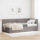 vidaXL Sarok Ágykeret Matraccal 2 db Tópszínű 90 x 190 cm Bársony