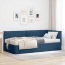 vidaXL Sarok Ágykeret Matraccal 2 db Kék 90 x 200 cm Bársony