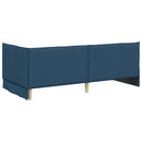 vidaXL Sarok Ágykeret Matraccal 2 db Kék 90 x 200 cm Bársony