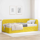 vidaXL Sarokágy keret Sárga 90 x 200 cm Bársony