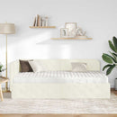 vidaXL Sarokágy keret Krém 90 x 200 cm Bársony