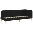 vidaXL Sarokágy keret Fekete 80 x 200 cm szövet