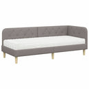 vidaXL Sarokágy keret Tópszínű 80 x 200 cm szövet