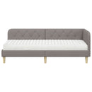 vidaXL Sarokágy keret Tópszínű 80 x 200 cm szövet