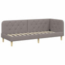 vidaXL Sarokágy keret Tópszínű 80 x 200 cm szövet