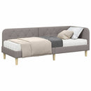 vidaXL Sarokágy keret Tópszínű 80 x 200 cm szövet