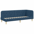 vidaXL Sarokágy keret Kék 80 x 200 cm szövet