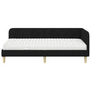 vidaXL Sarokágy keret Fekete 90 x 200 cm szövet