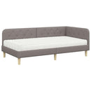 vidaXL Sarokágy keret Tópszínű 100 x 200 cm szövet