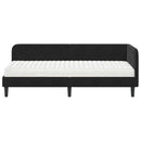 vidaXL Sarokágy keret Fekete 80 x 200 cm Bársony