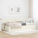 vidaXL Sarok Ágykeret Matraccal 2 db Krém 80 x 200 cm Bársony